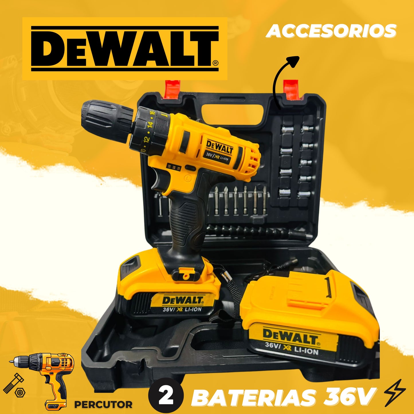 TALADRO DEWALT PERCUTOR 36V