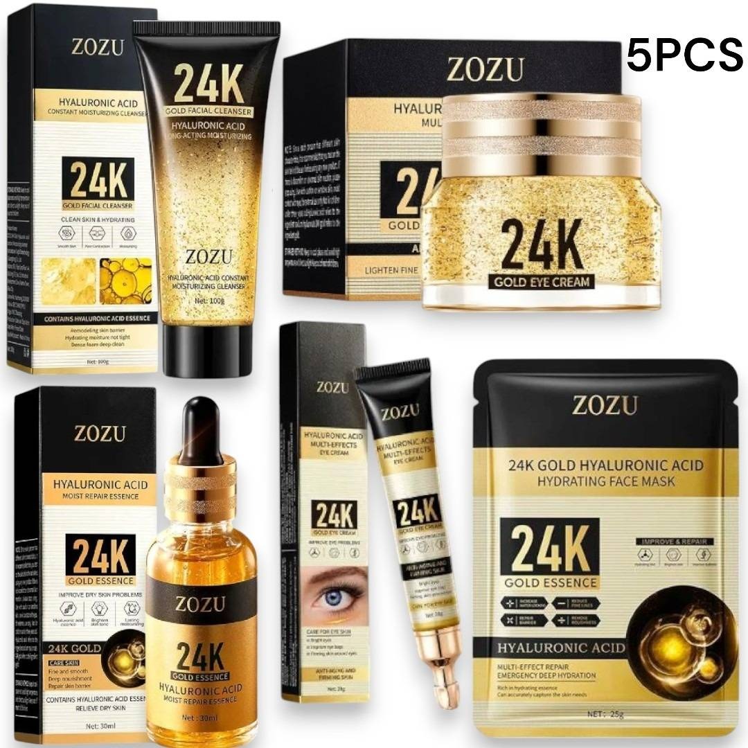 1 KIT DE 5 PCS SKIN CARE 24K GOLD